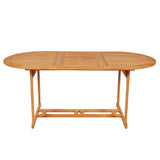 NNEVL 7 Piece Garden Dining Set Solid Teak Wood