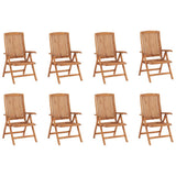 NNEVL 9 Piece Garden Dining Set Solid Teak Wood