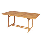 NNEVL 7 Piece Garden Dining Set Solid Teak Wood