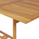 NNEVL 7 Piece Garden Dining Set Solid Teak Wood
