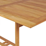 NNEVL 9 Piece Garden Dining Set Solid Teak Wood