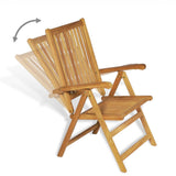 NNEVL 9 Piece Garden Dining Set Solid Teak Wood