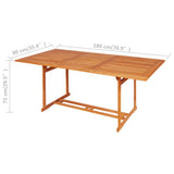 NNEVL 9 Piece Garden Dining Set Solid Teak Wood