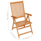 NNEVL 9 Piece Garden Dining Set Solid Teak Wood