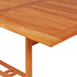 NNEVL 7 Piece Garden Dining Set with Cushions Solid Teak Wood