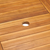 NNEVL 7 Piece Garden Dining Set Solid Teak Wood
