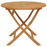 NNEVL 5 Piece Garden Dining Set Solid Teak Wood