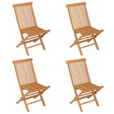 NNEVL 5 Piece Garden Dining Set Solid Teak Wood