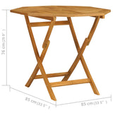 NNEVL 5 Piece Garden Dining Set Solid Teak Wood