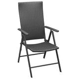 NNEVL 5 Piece Garden Dining Set Black