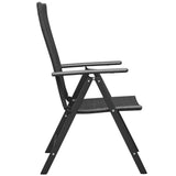 NNEVL 5 Piece Garden Dining Set Black