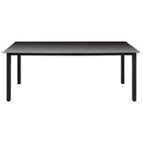 NNEVL 9 Piece Garden Dining Set Black