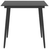 NNEVL 3 Piece Garden Dining Set Black