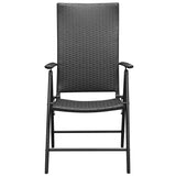 NNEVL 5 Piece Garden Dining Set Black