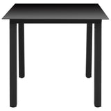 NNEVL 3 Piece Garden Dining Set Black and Brown