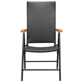 NNEVL 9 Piece Garden Dining Set Black and Brown
