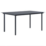 NNEVL 7 Piece Garden Dining Set PVC Rattan Black