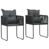 NNEVL 3 Piece Garden Dining Set PVC Rattan Black and Brown