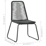 NNEVL 7 Piece Garden Dining Set PVC Rattan Black