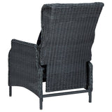 NNEVL 7 Piece Outdoor Dining Set with Cushions Poly Rattan Dark Grey