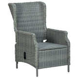 NNEVL 9 Piece Outdoor Dining Set with Cushions Poly Rattan Light Grey
