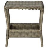 NNEVL 3 Piece Garden Lounge Set with Cushions Poly Rattan Brown