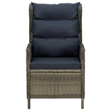 NNEVL 3 Piece Garden Lounge Set with Cushions Poly Rattan Brown