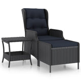 NNEVL 2 Piece Garden Lounge Set with Cushions Poly Rattan Dark Grey