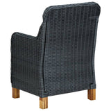 NNEVL 7 Piece Outdoor Dining Set with Cushions Poly Rattan Dark Grey