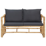 NNEVL Garden Bench with Cushions 115 cm Bamboo