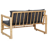 NNEVL Garden Bench with Cushions 115 cm Bamboo