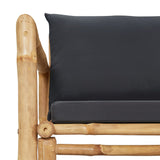 NNEVL Garden Bench with Cushions 115 cm Bamboo