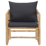 NNEVL Garden Chairs with Cushions 2 pcs Bamboo