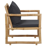 NNEVL Garden Chairs with Cushions 2 pcs Bamboo