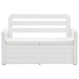 NNEVL Garden Storage Bench 132.5 cm Plastic White