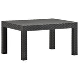 NNEVL Garden Table Anthracite 58x58x41 cm PP Rattan