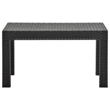 NNEVL Garden Table Anthracite 58x58x41 cm PP Rattan