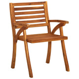 NNEVL Garden Dining Chairs with Cushions 3 pcs Solid Acacia Wood