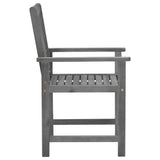 NNEVL Garden Chairs with Cushions 4 pcs Grey Solid Acacia Wood