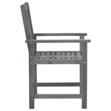 NNEVL Garden Chairs with Cushions 4 pcs Grey Solid Acacia Wood
