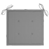 NNEVL Garden Chairs with Cushions 4 pcs Grey Solid Acacia Wood