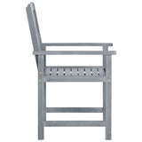 NNEVL Garden Chairs with Cushions 4 pcs Grey Solid Acacia Wood