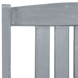 NNEVL Garden Chairs with Cushions 4 pcs Grey Solid Acacia Wood