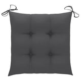 NNEVL Garden Chairs with Cushions 4 pcs Grey Solid Acacia Wood