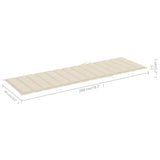 NNEVL Garden Sun Lounger with Cushion Grey Solid Acacia Wood