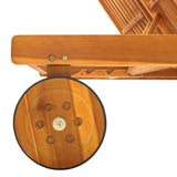 NNEVL 2-Person Garden Sun Lounger with Cushions Solid Acacia Wood