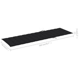 NNEVL 2-Person Garden Sun Lounger with Cushion Grey Solid Acacia Wood