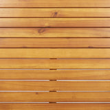 NNEVL Sun Lounger with Cushion Solid Acacia Wood and Stainless Steel