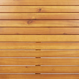 NNEVL Sun Lounger with Cushion Solid Acacia Wood and Stainless Steel