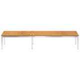 NNEVL Sun Lounger with Cushion Solid Acacia Wood and Stainless Steel